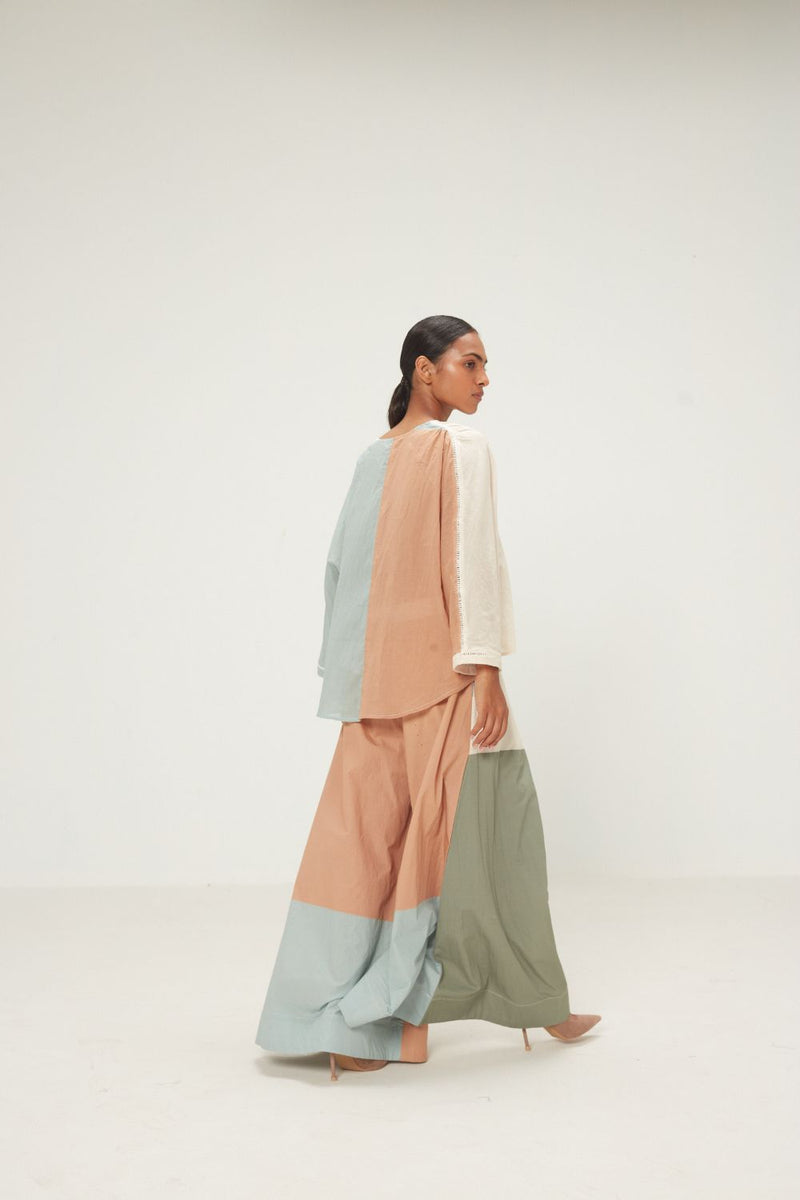 Teal Dune Co-ord Set mul by Khara Kapas in multi for women in Singapore