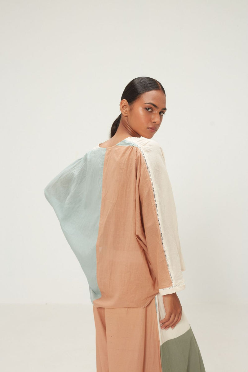 Teal Dune Co-ord Set mul by Khara Kapas in multi for women in Singapore