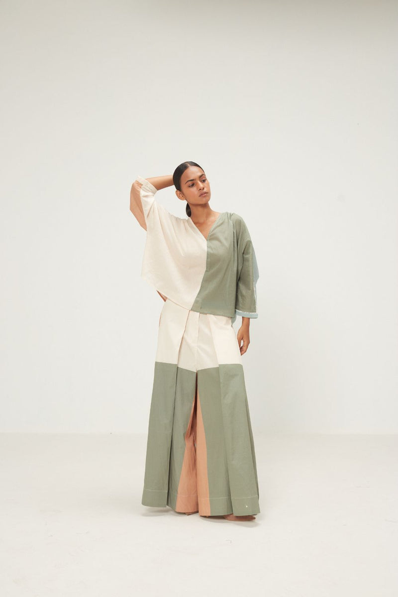 Teal Dune Top mul by Khara Kapas in multi for women in Singapore