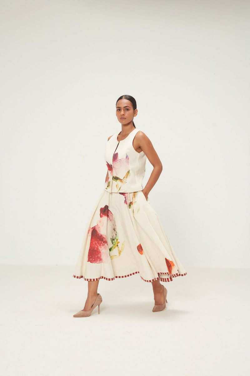 Mrinal Co-ord Set corduroy by Khara Kapas in pink for women in Singapore