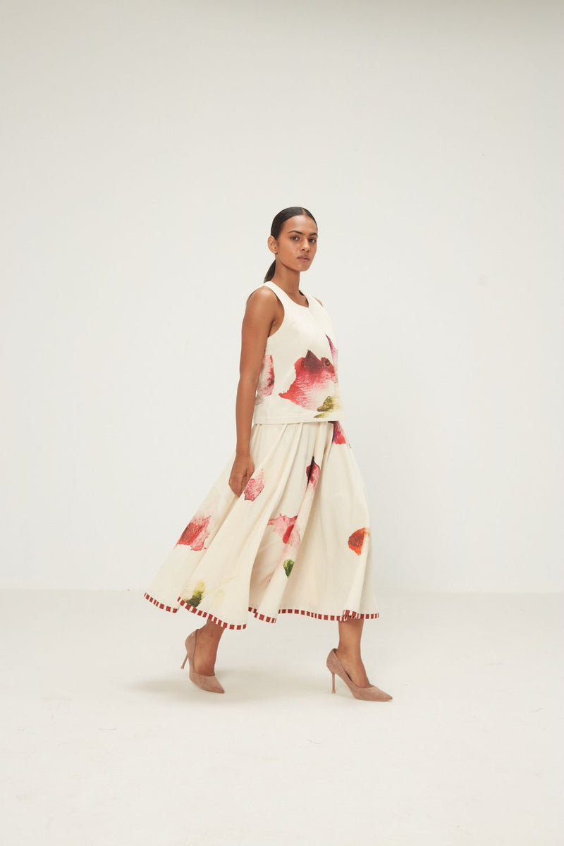 Mrinal Co-ord Set corduroy by Khara Kapas in pink for women in Singapore