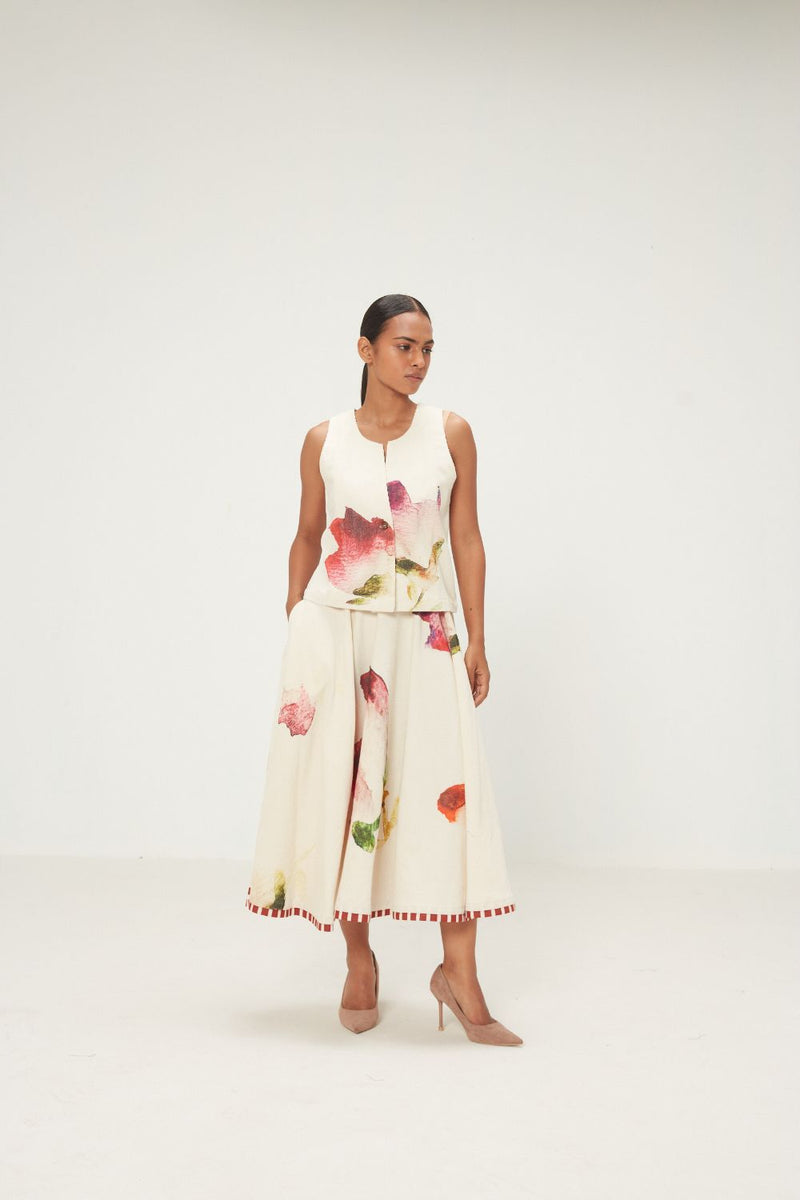 Mrinal Top corduroy by Khara Kapas in pink for women in Singapore