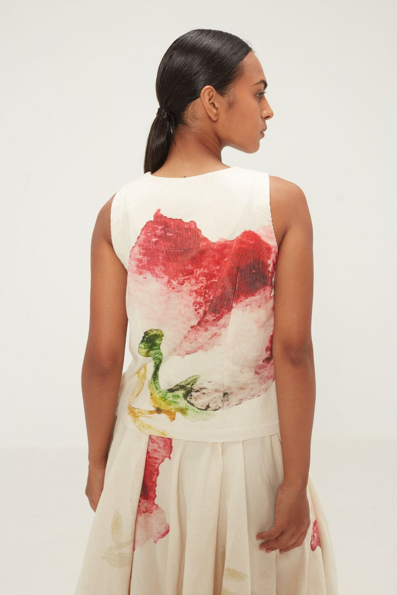 Mrinal Top corduroy by Khara Kapas in pink for women in Singapore