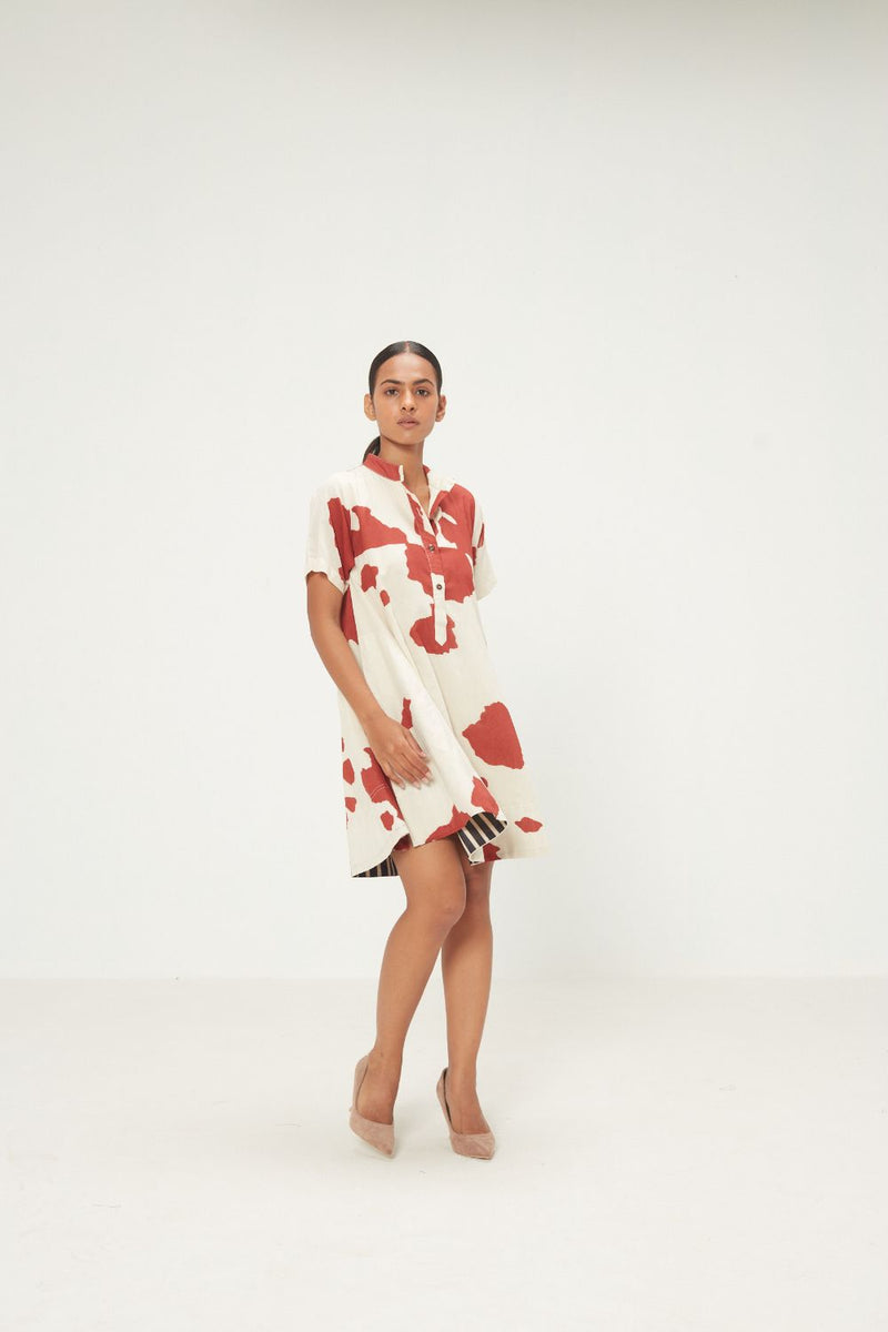Sunspot Dress mul by Khara Kapas in red for women in Singapore