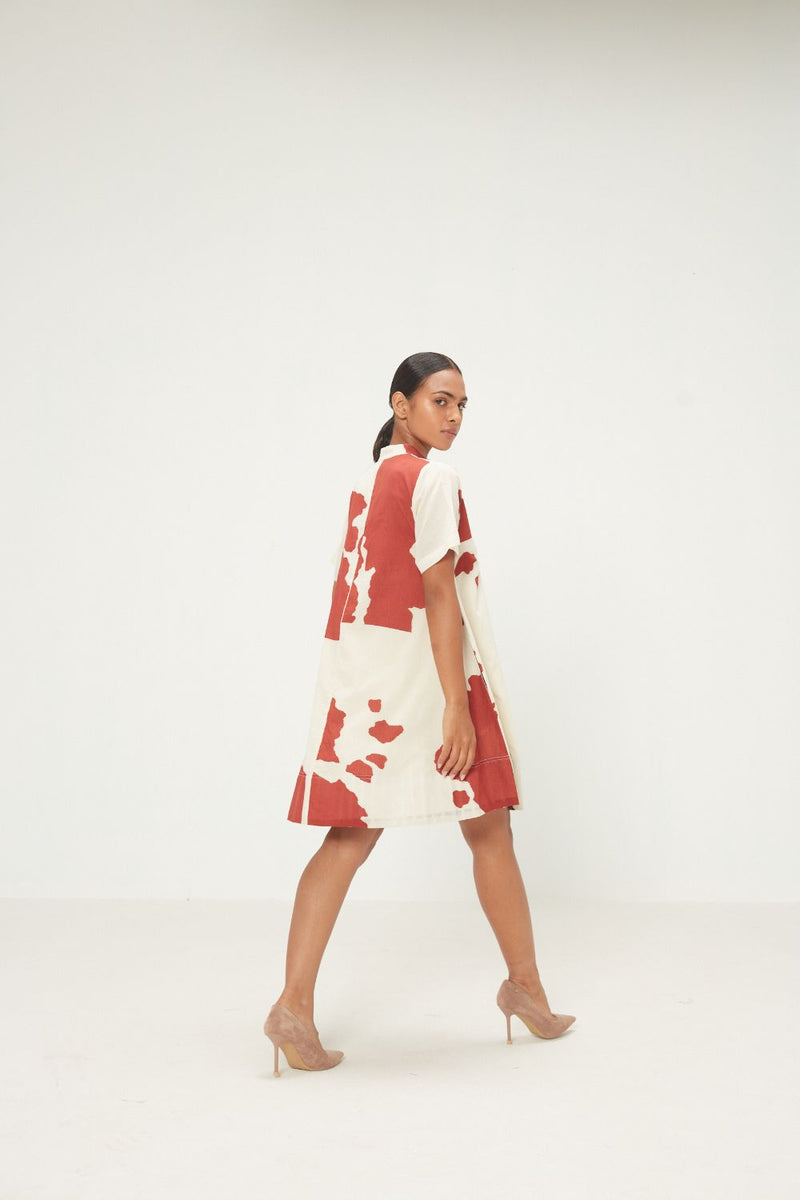 Sunspot Dress mul by Khara Kapas in red for women in Singapore