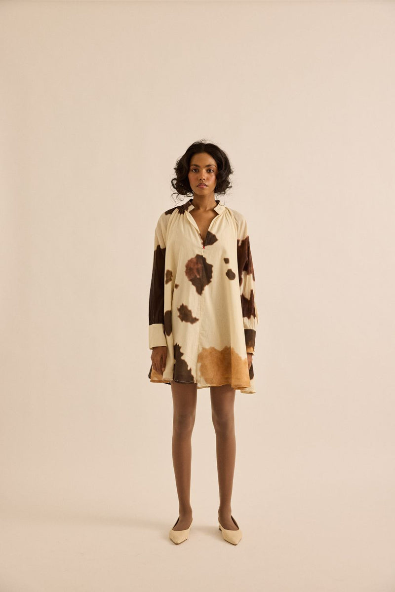 Cocoa Dress mul by Khara Kapas in brown for women in Singapore