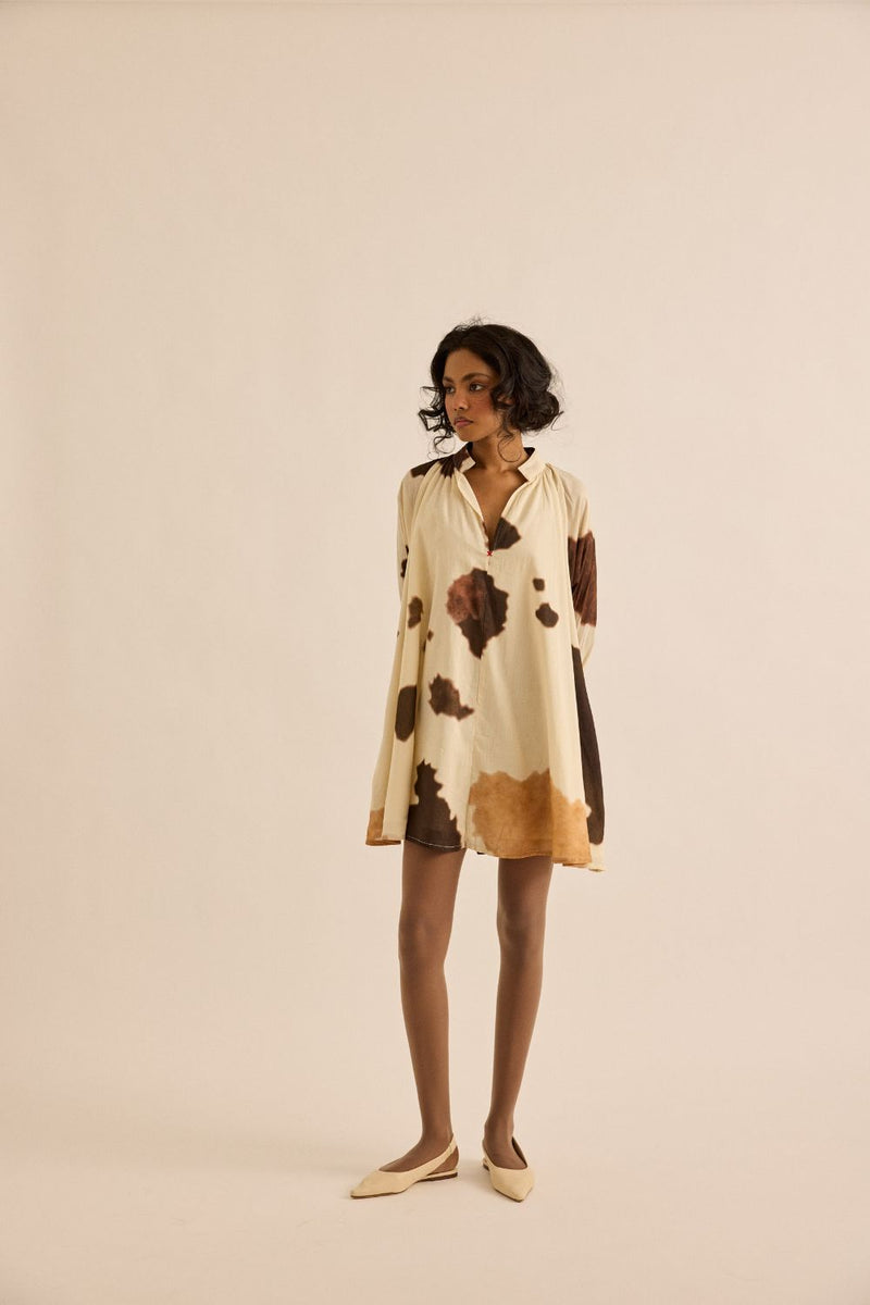 Cocoa Dress mul by Khara Kapas in brown for women in Singapore
