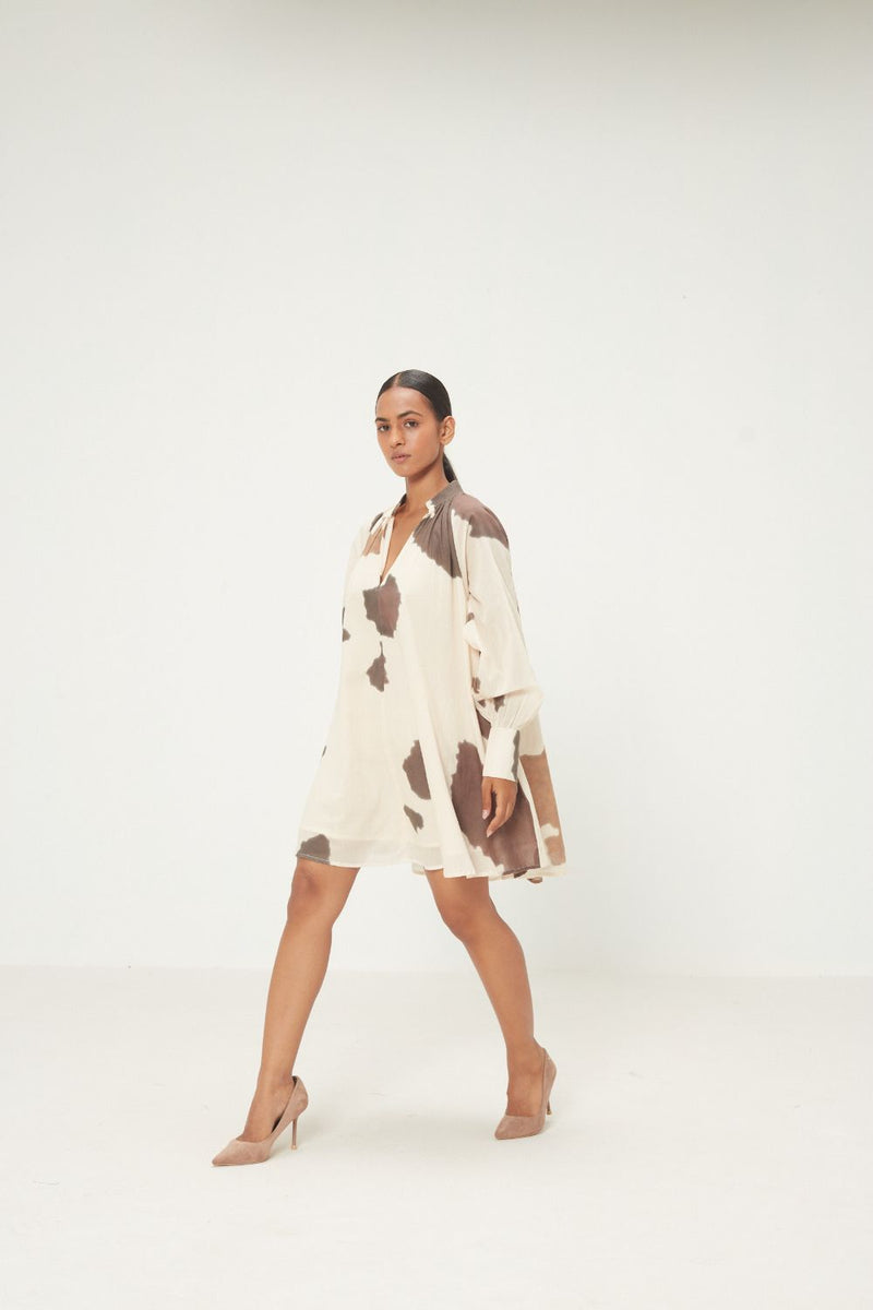 Cocoa Dress mul by Khara Kapas in brown for women in Singapore