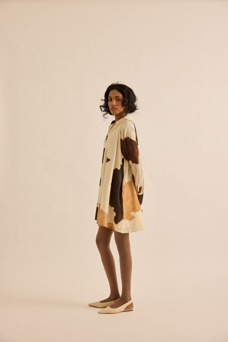 Cocoa Dress mul by Khara Kapas in brown for women in Singapore