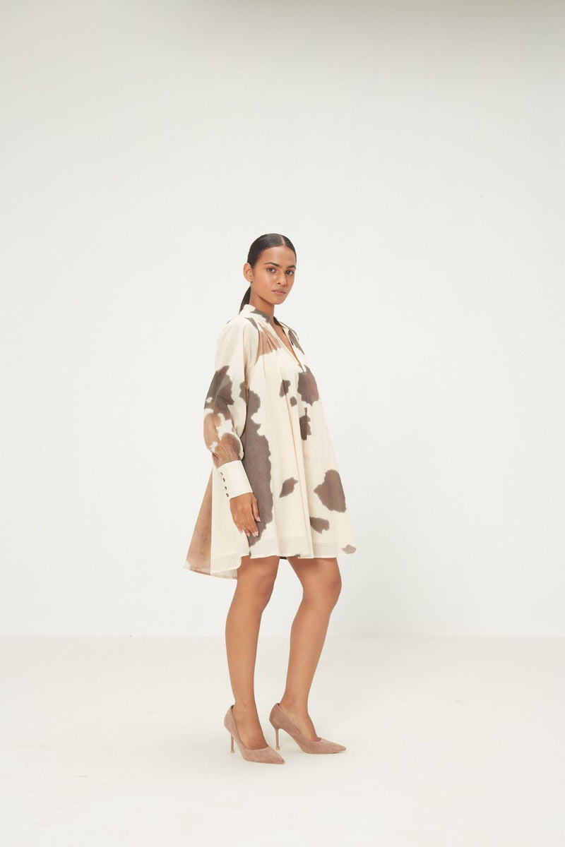 Cocoa Dress mul by Khara Kapas in brown for women in Singapore