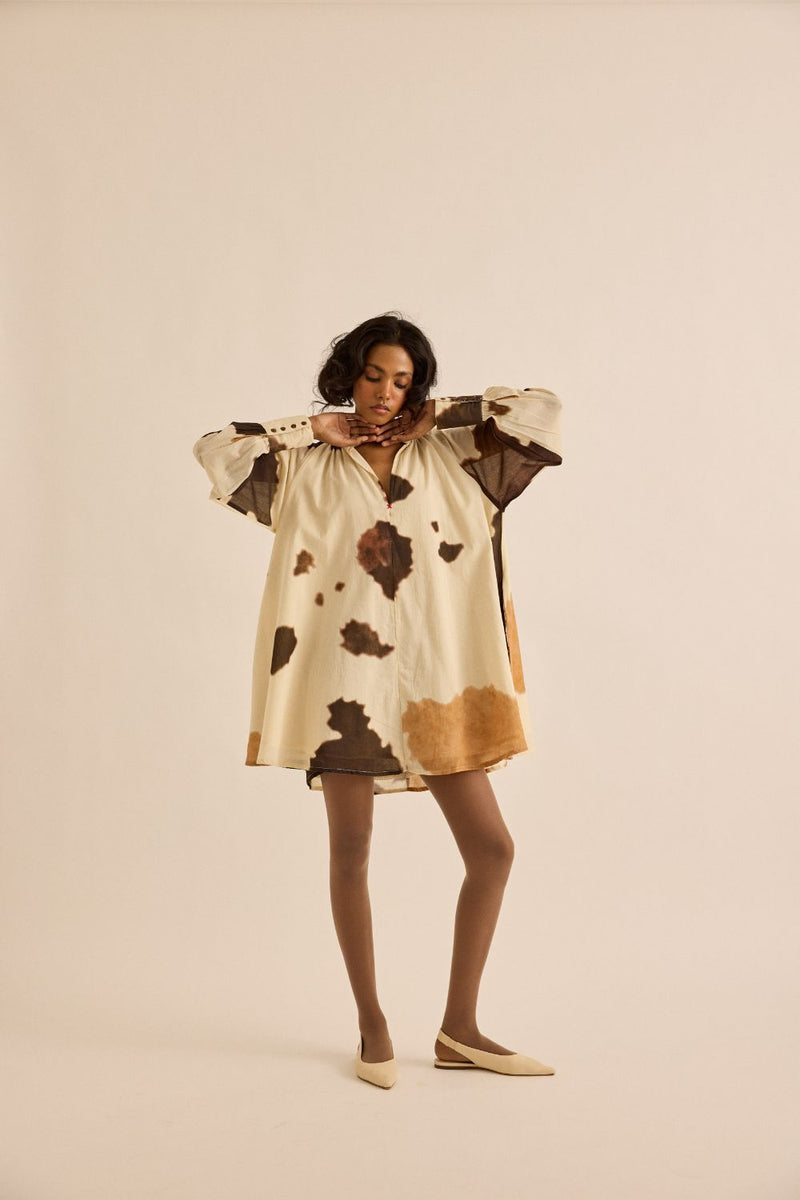 Cocoa Dress mul by Khara Kapas in brown for women in Singapore