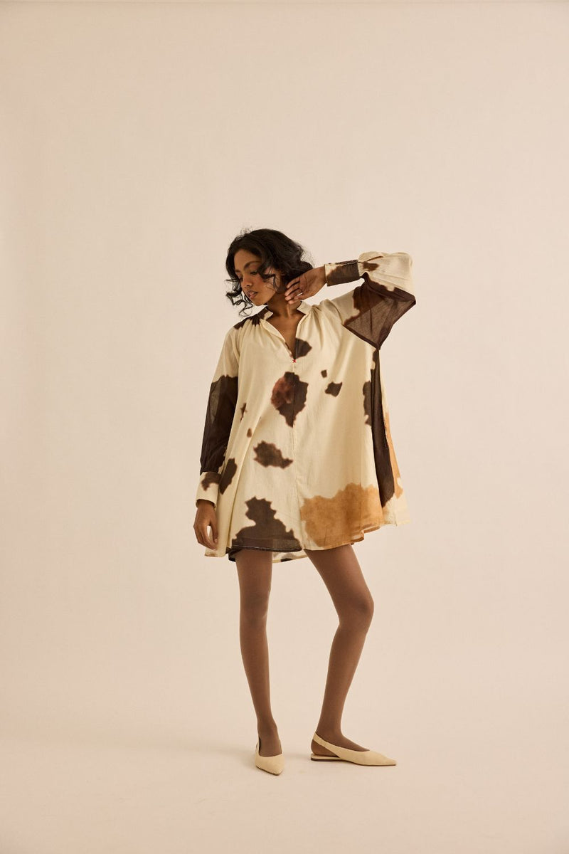 Cocoa Dress mul by Khara Kapas in brown for women in Singapore