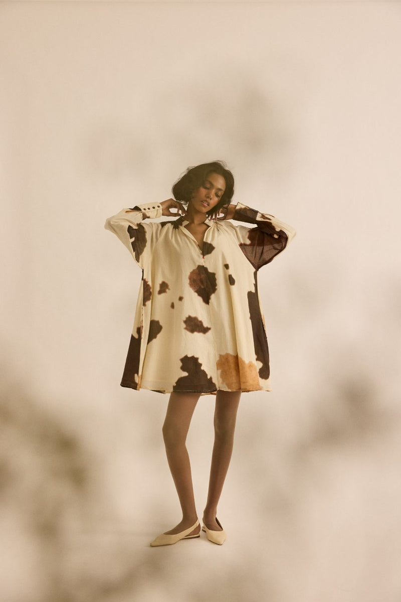Cocoa Dress mul by Khara Kapas in brown for women in Singapore
