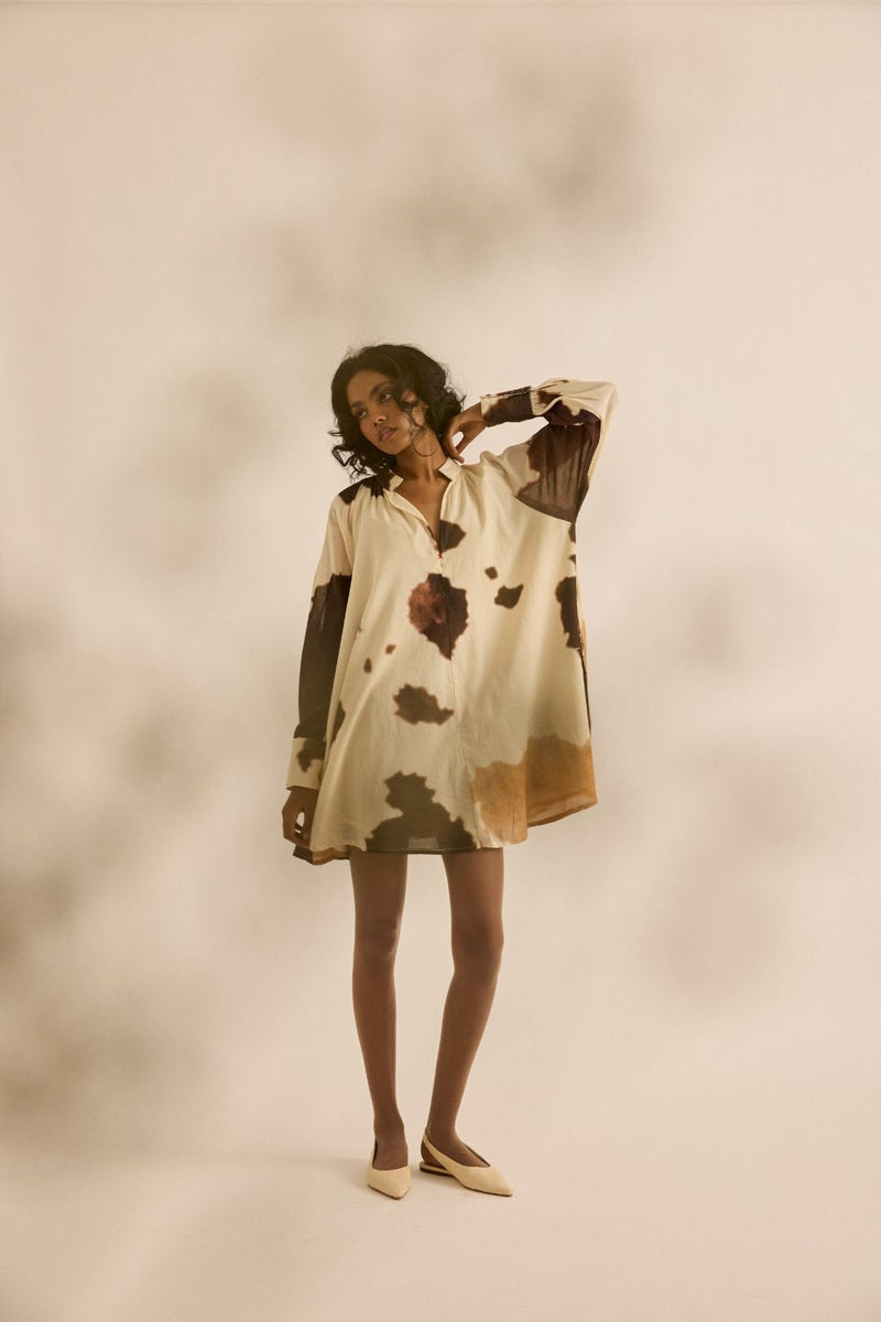 Cocoa Dress mul by Khara Kapas in brown for women in Singapore