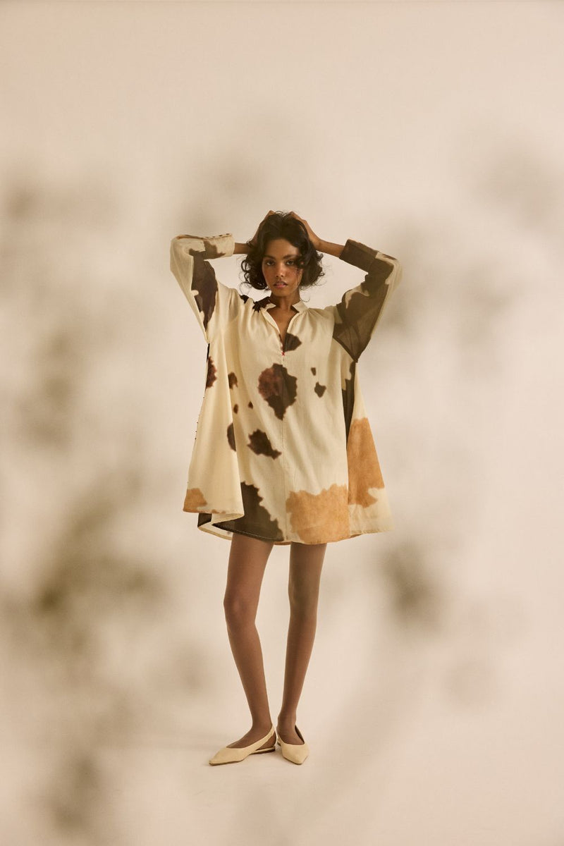 Cocoa Dress mul by Khara Kapas in brown for women in Singapore