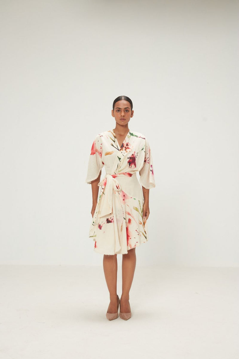 Plumeria Dress mul by Khara Kapas in red for women in Singapore