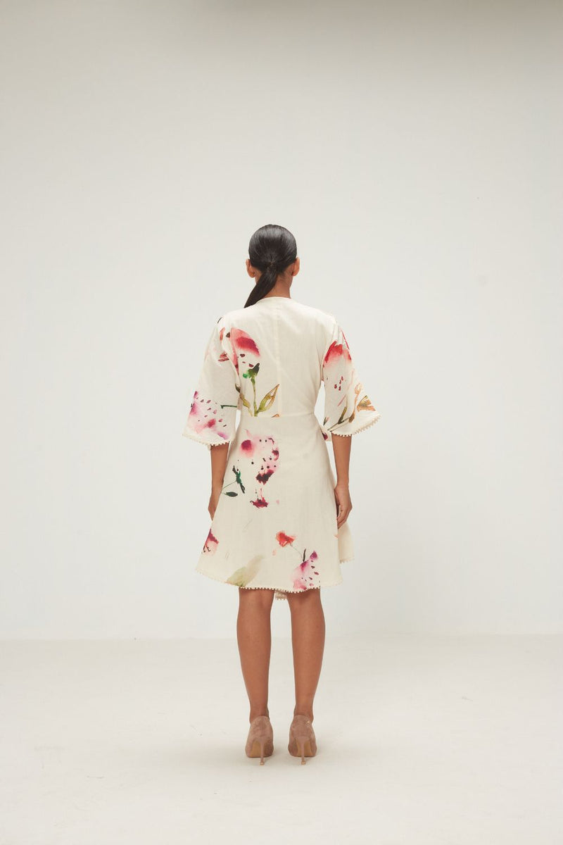 Plumeria Dress mul by Khara Kapas in red for women in Singapore