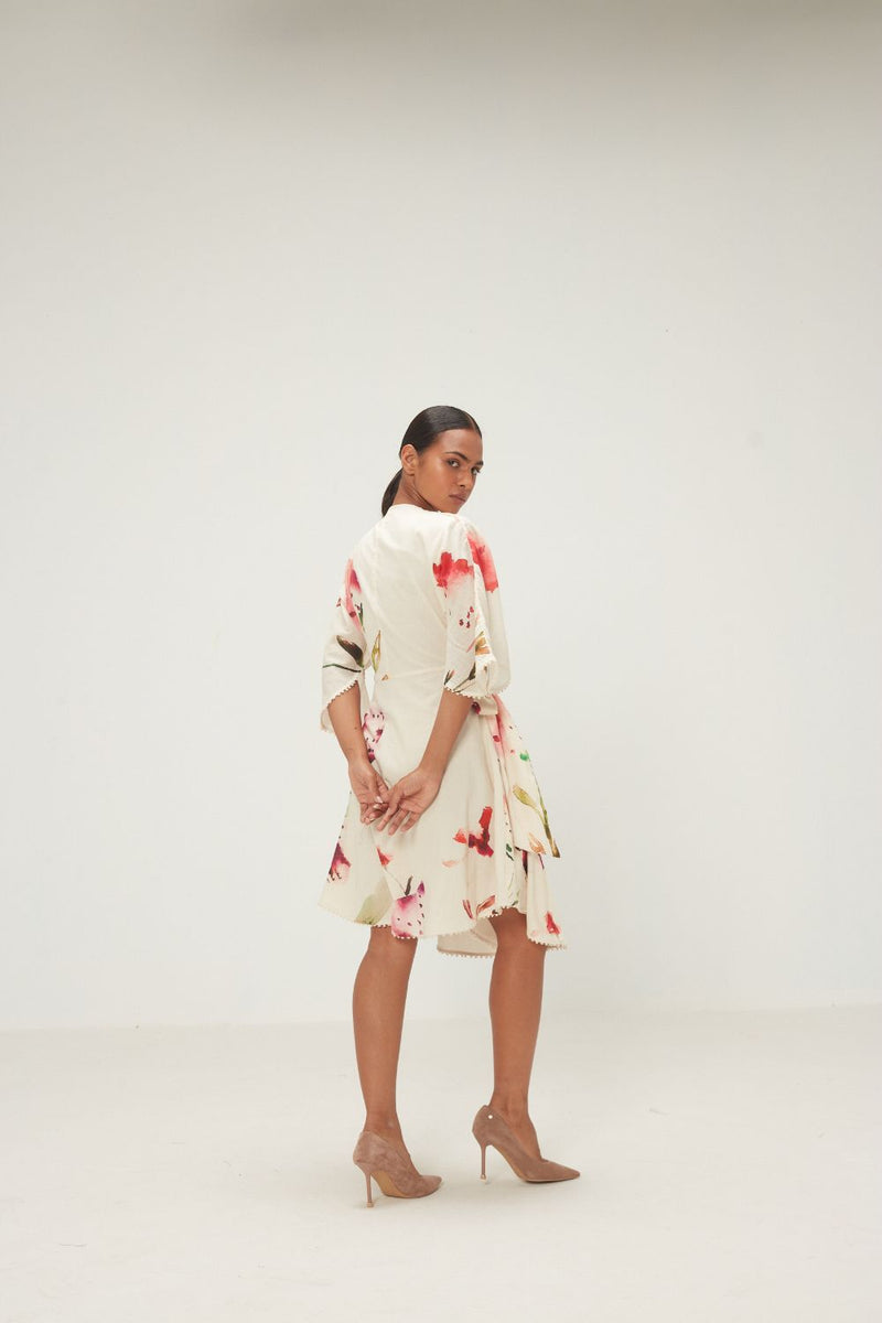 Plumeria Dress mul by Khara Kapas in red for women in Singapore