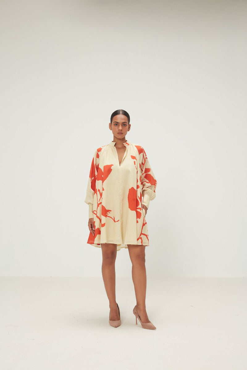 Khaki Dress mul by Khara Kapas in green for women in Singapore