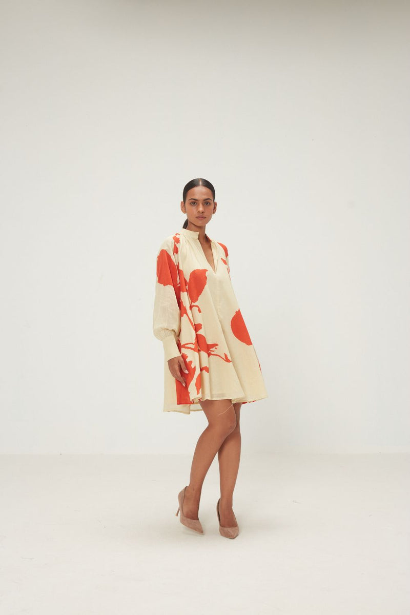 Khaki Dress mul by Khara Kapas in green for women in Singapore