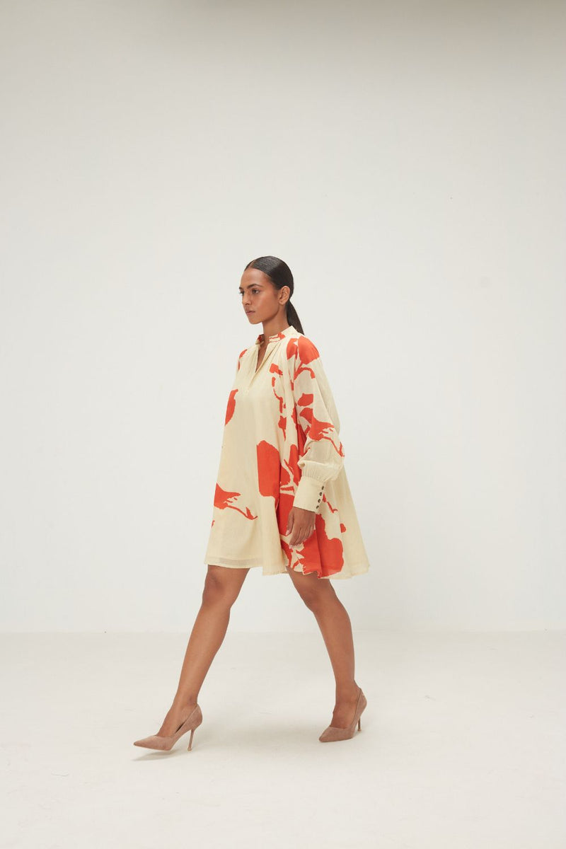 Khaki Dress mul by Khara Kapas in green for women in Singapore