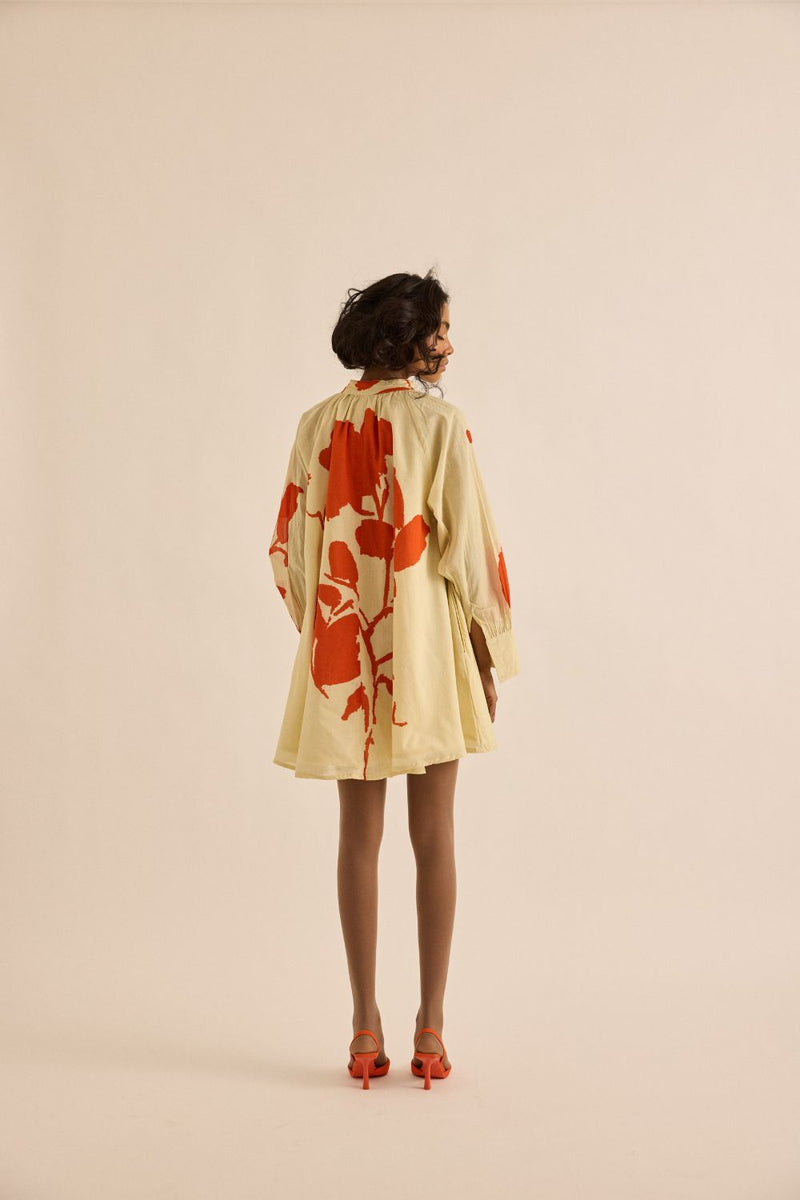 Khaki Dress mul by Khara Kapas in green for women in Singapore