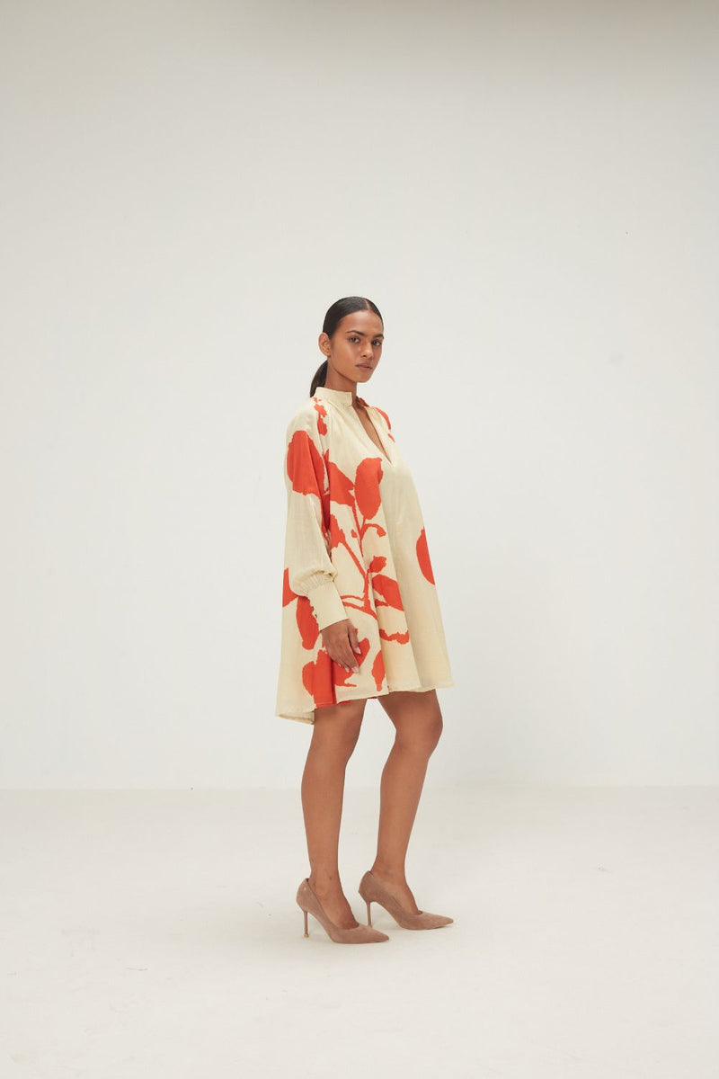 Khaki Dress mul by Khara Kapas in green for women in Singapore