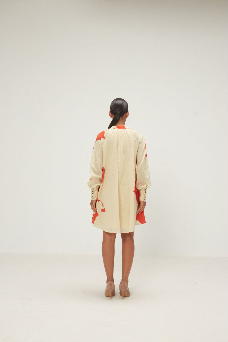 Khaki Dress mul by Khara Kapas in green for women in Singapore