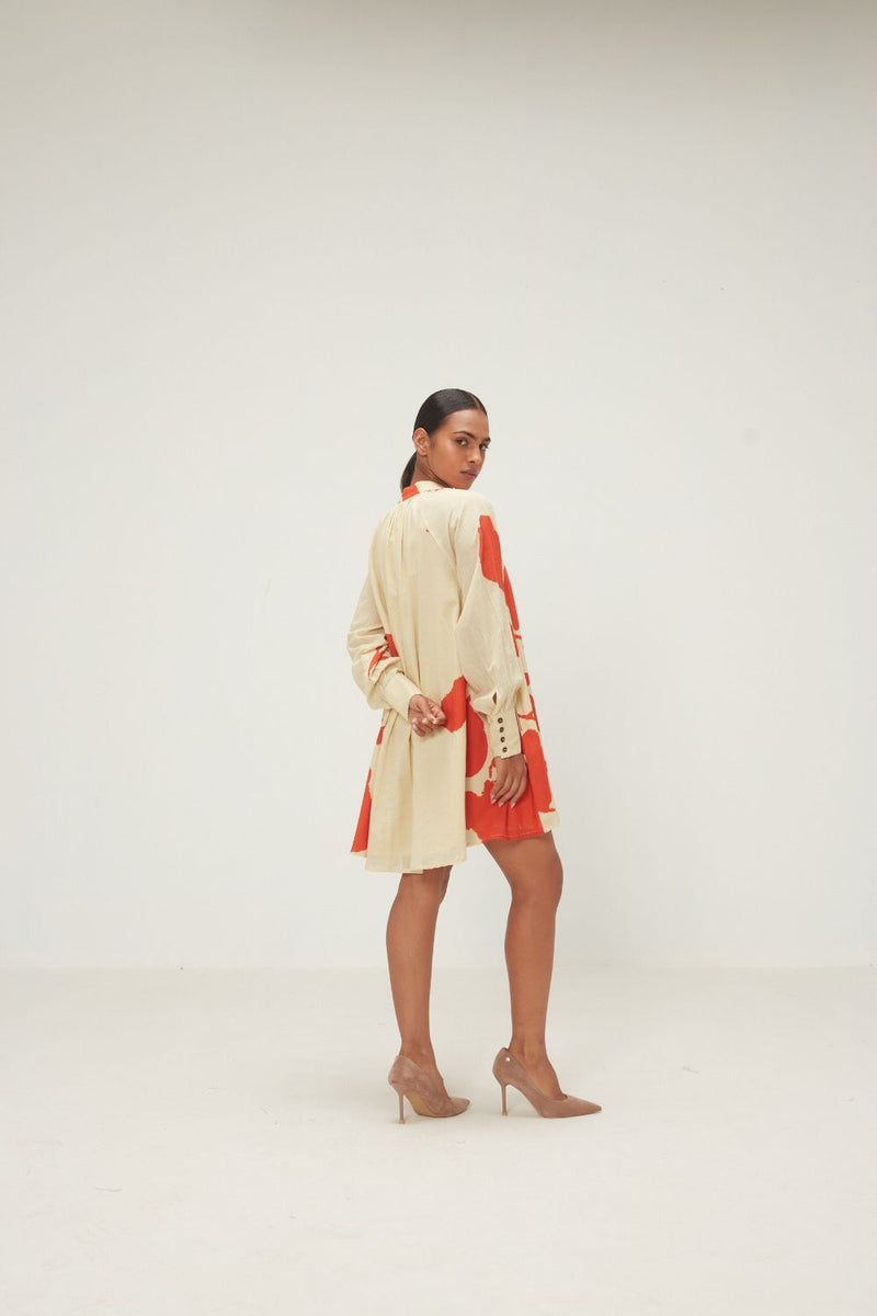 Khaki Dress mul by Khara Kapas in green for women in Singapore