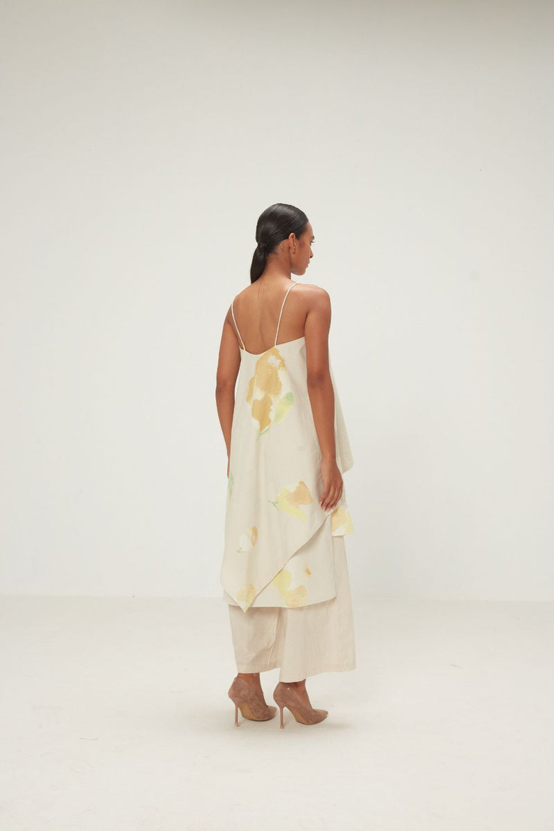 Dried Moss Top poplin by Khara Kapas in ecru for women in Singapore