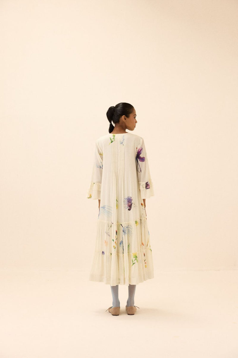 Floral song dress mul by Khara Kapas in multi for women in Singapore