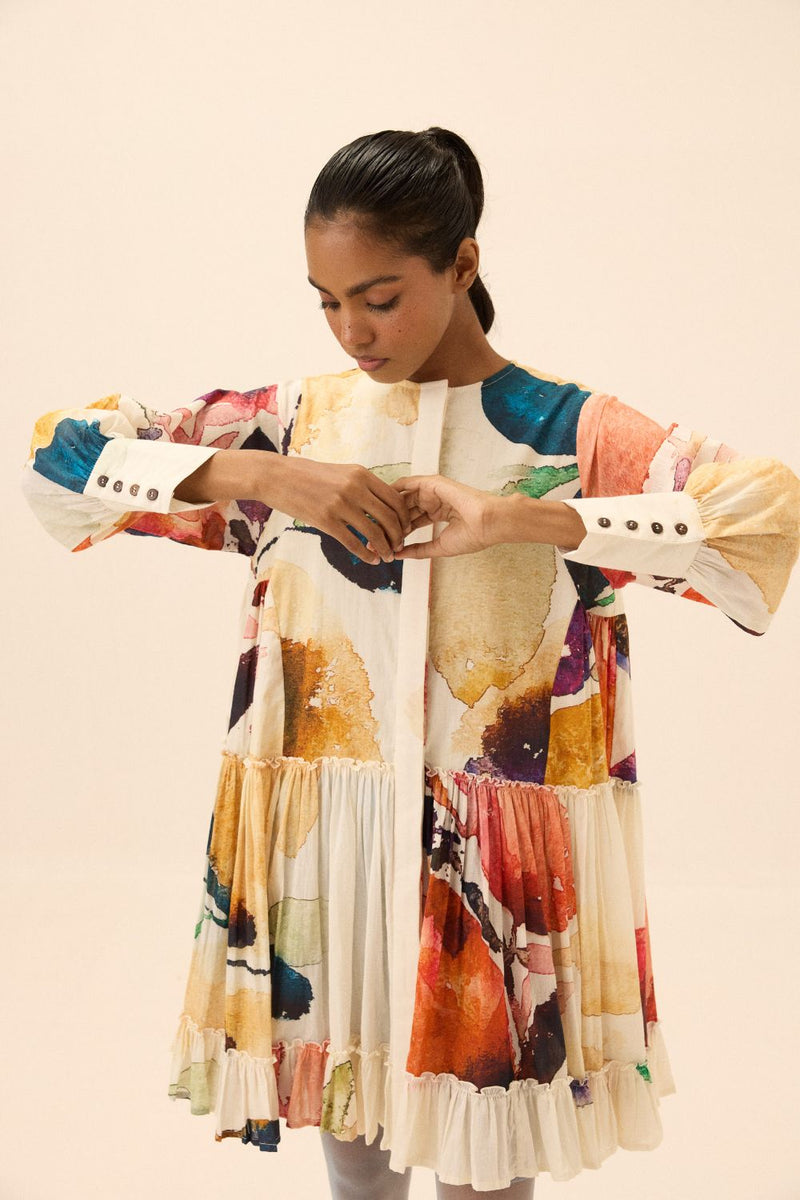 Pepper dress mul by Khara Kapas in multi for women in Singapore