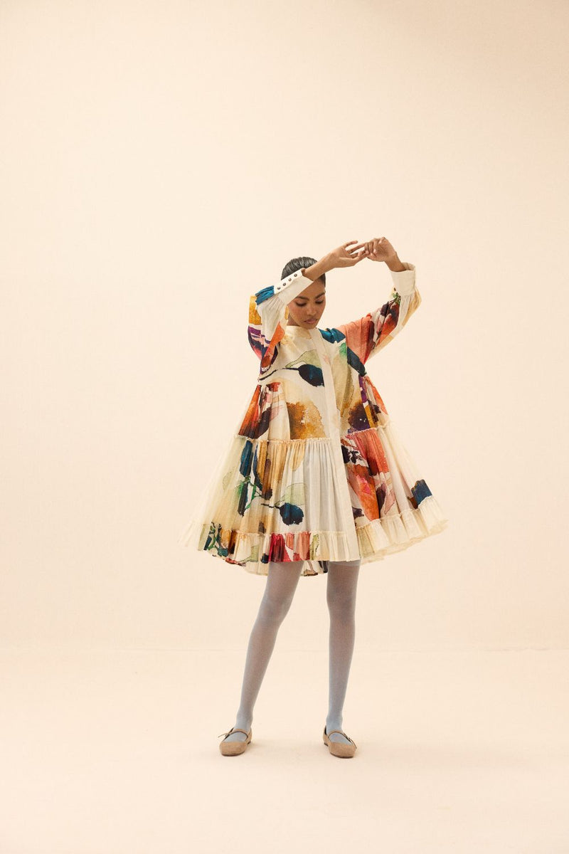 Pepper dress mul by Khara Kapas in multi for women in Singapore