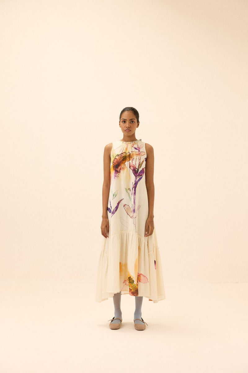 Moonbloom Dress mul by Khara Kapas in multi for women in Singapore