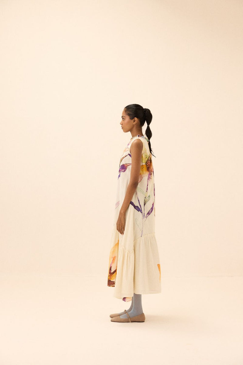 Moonbloom Dress mul by Khara Kapas in multi for women in Singapore