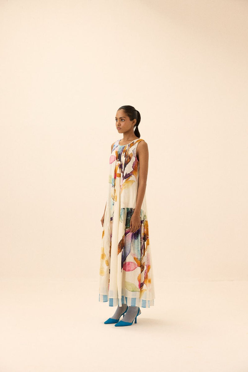 Arcadia dress mul by Khara Kapas in multi for women in Singapore