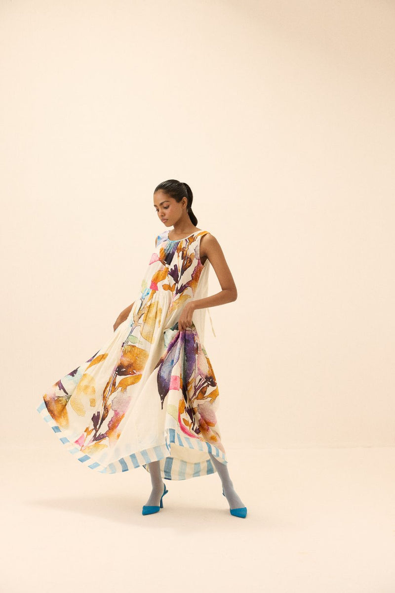 Arcadia dress mul by Khara Kapas in multi for women in Singapore