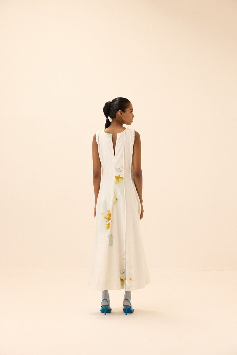 Whitewood dress mul by Khara Kapas in multi for women in Singapore