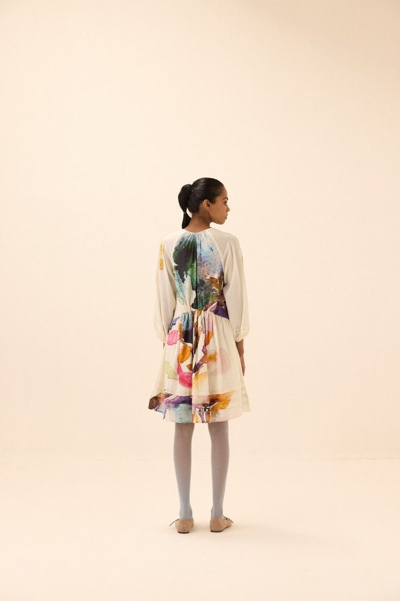 Botanic Crest dress mul by Khara Kapas in multi for women in Singapore