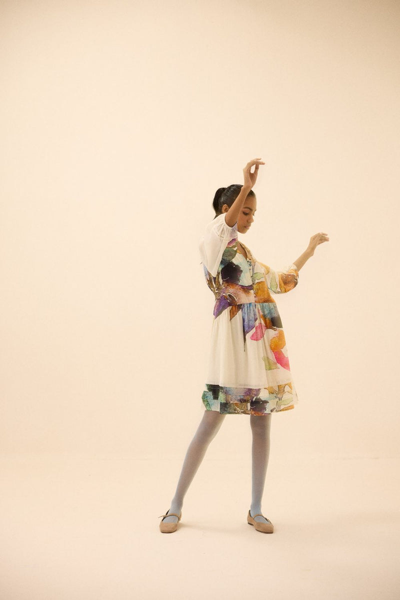 Botanic Crest dress mul by Khara Kapas in multi for women in Singapore