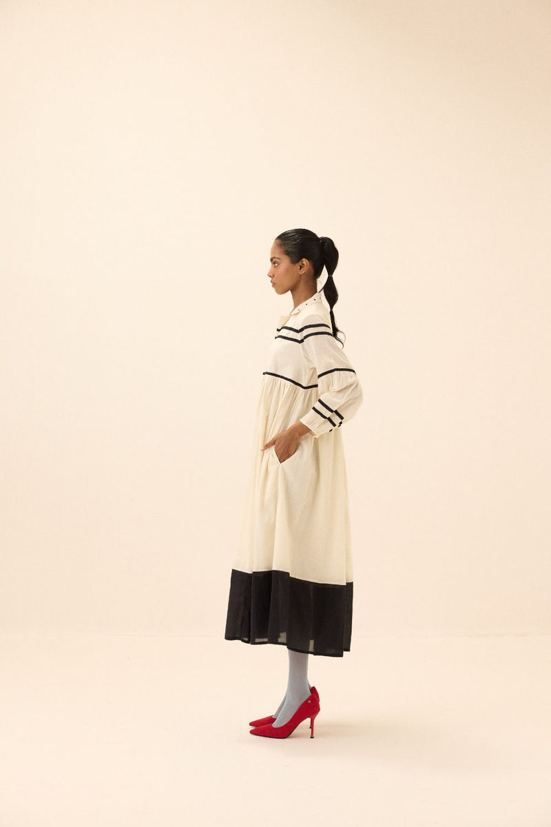 Acorn Dress mul by Khara Kapas in black for women in Singapore