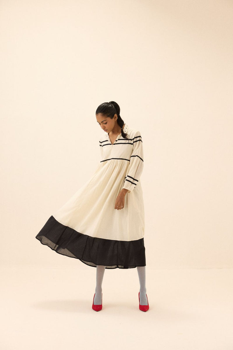 Acorn Dress mul by Khara Kapas in black for women in Singapore