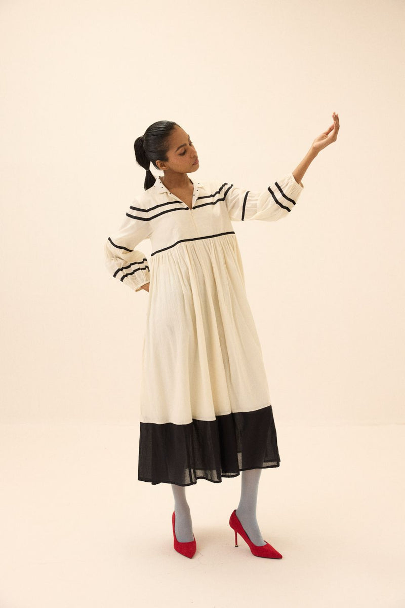 Acorn Dress mul by Khara Kapas in black for women in Singapore