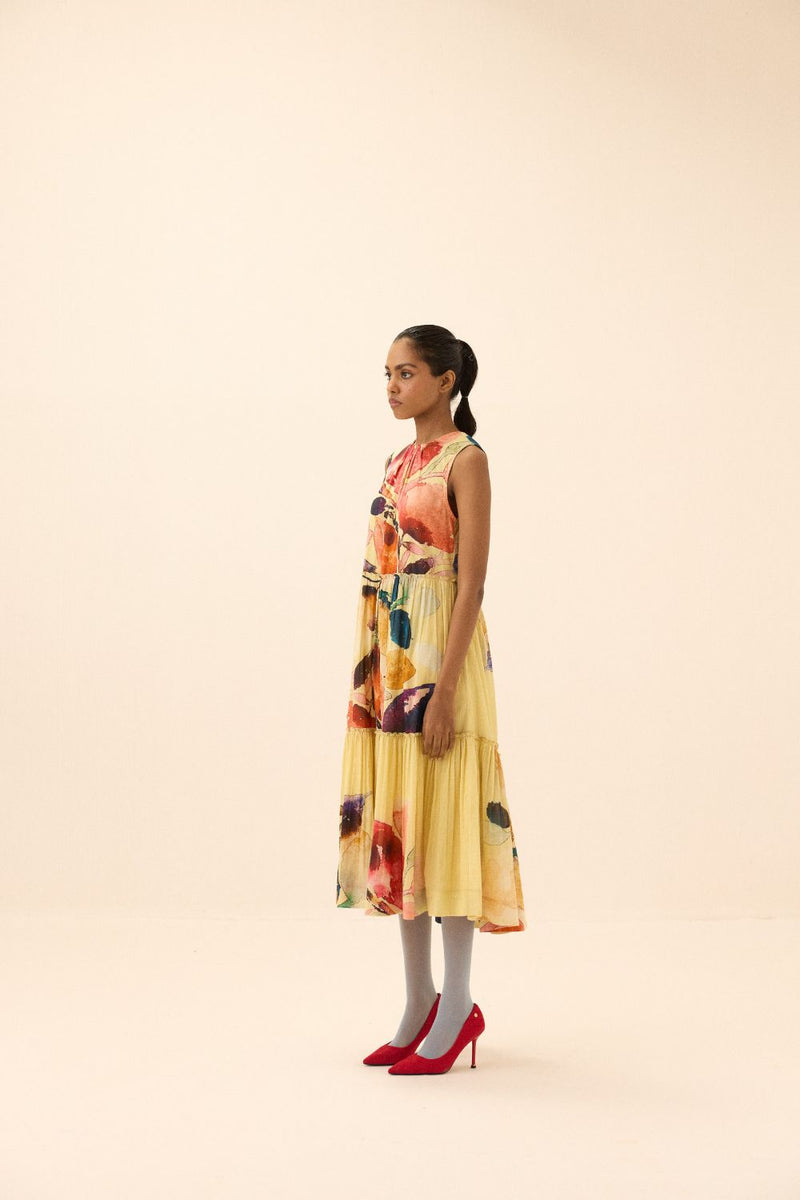 Sunstone dress mul by Khara Kapas in multi for women in Singapore