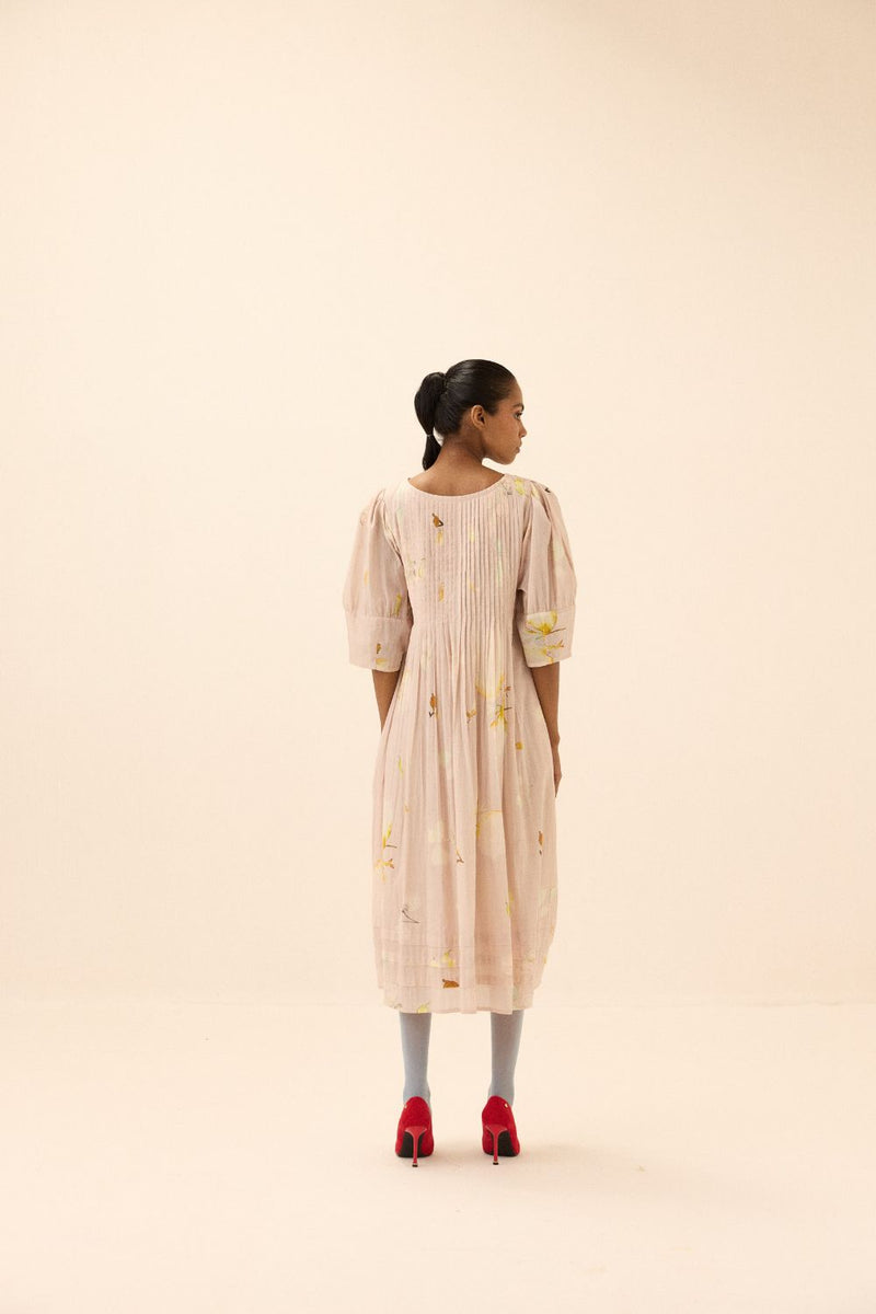 Peachfrost dress mul by Khara Kapas in peach for women in Singapore