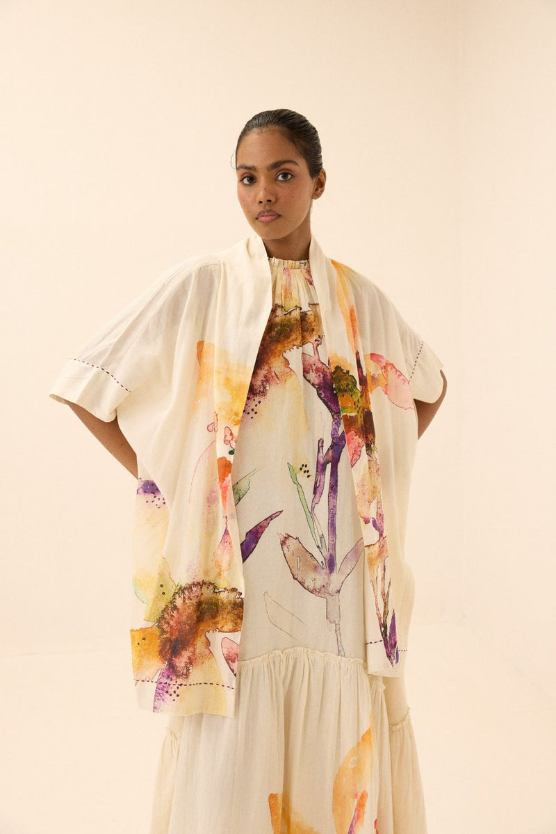 Sunup Shrug mul by Khara Kapas in multi for women in Singapore