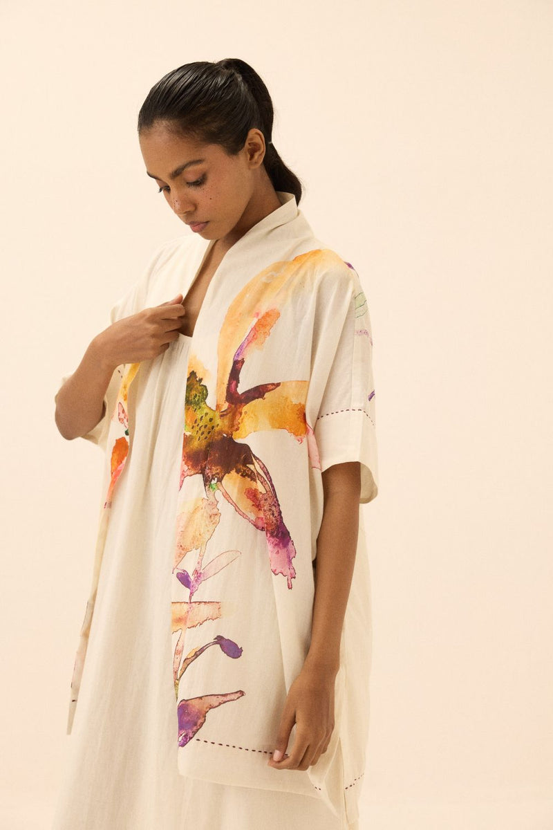Sunup Shrug mul by Khara Kapas in multi for women in Singapore