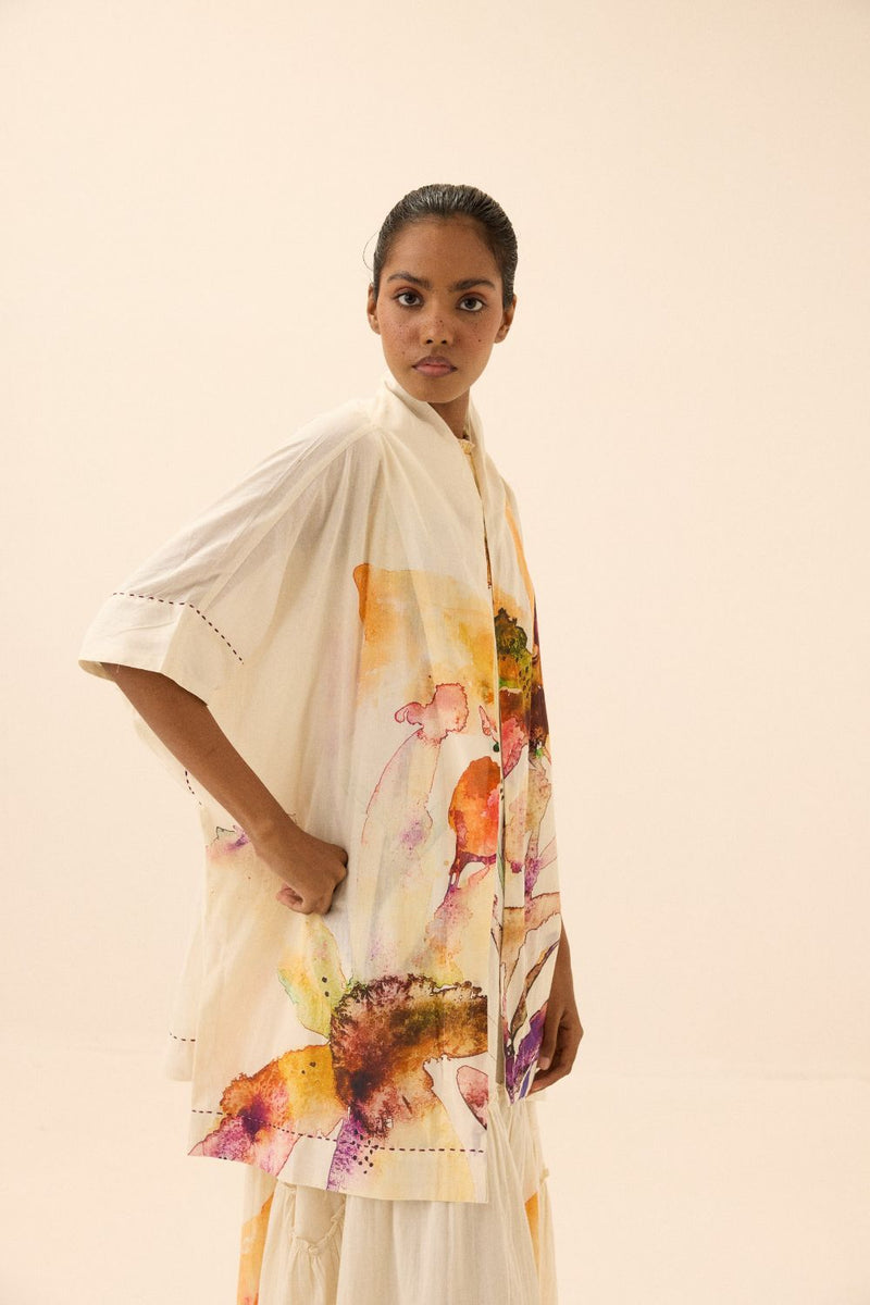 Sunup Shrug mul by Khara Kapas in multi for women in Singapore