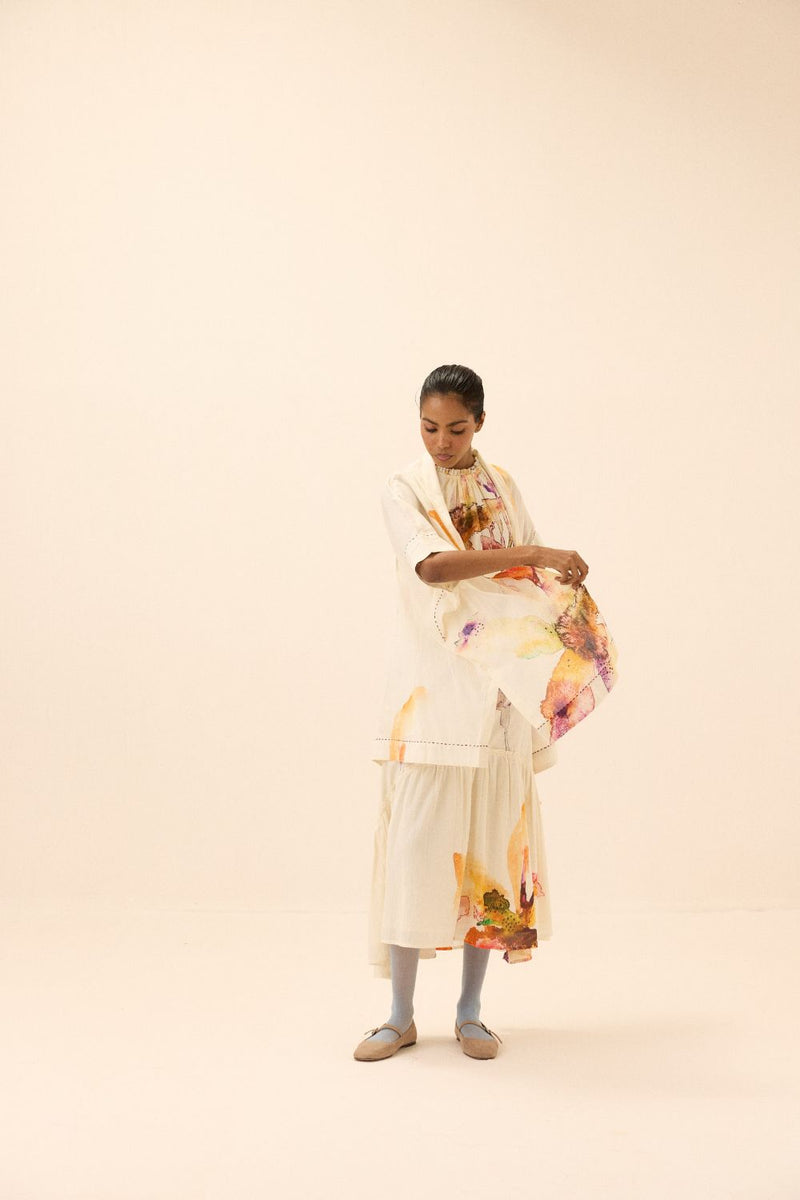 Sunup Shrug mul by Khara Kapas in multi for women in Singapore