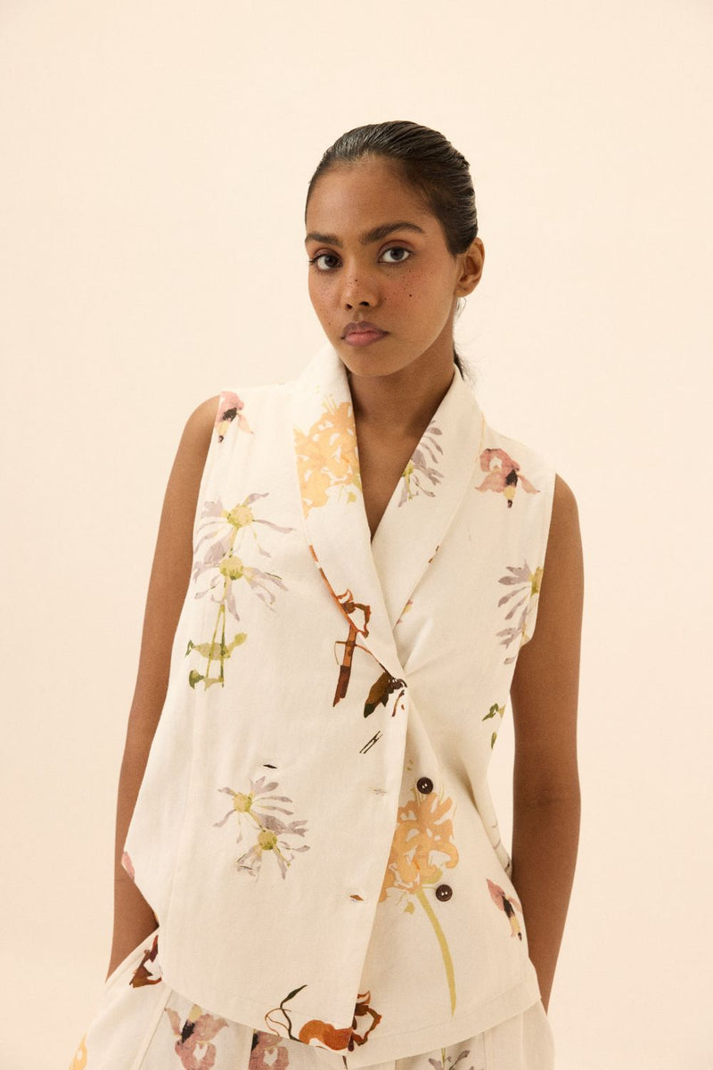 Idyll Jacket mul by Khara Kapas in multi for women in Singapore